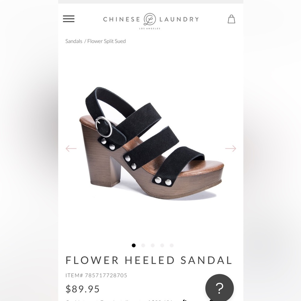 New In Box Chinese Laundry Flower Sandals